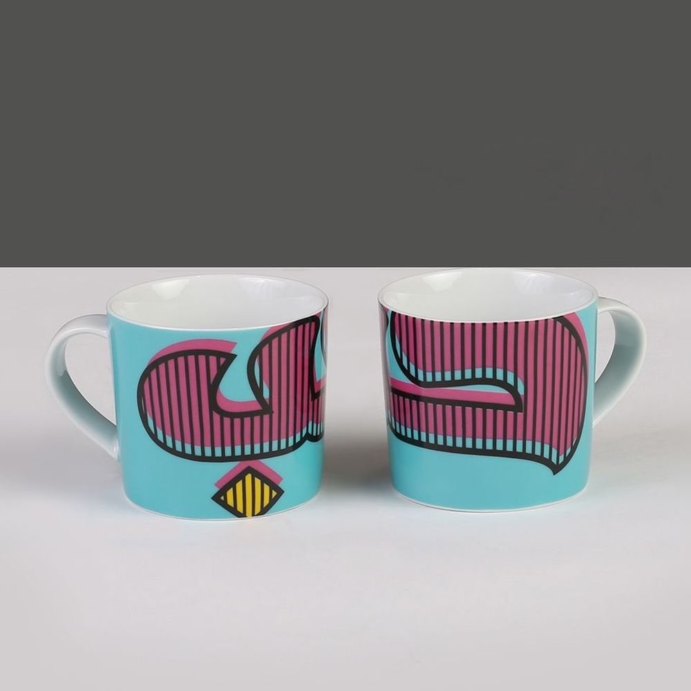 Silsal - Hubb Mug With Gift Box - Turquoise/Pink