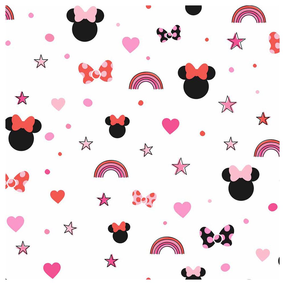 Minnie Mouse - Rainbow Wallpaper - Fuscia