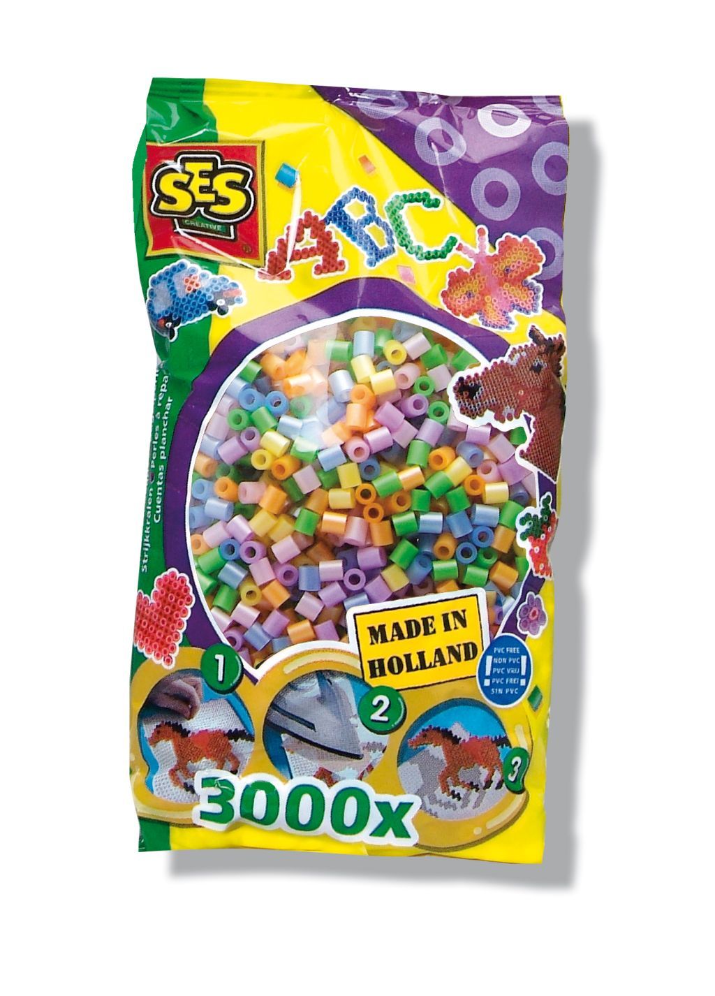 SES Creative - Children's Packet of 3000 Mix Basic Iron-on Beads