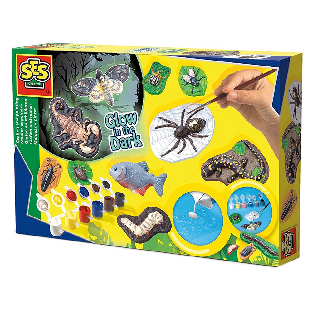 SES Creative - The Dark Scary Animals Casting & Painting Set