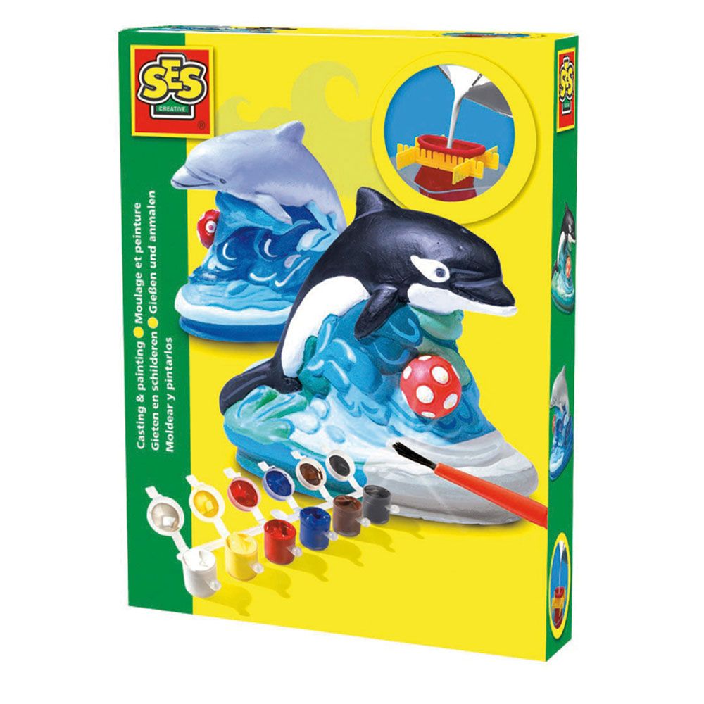 SES Creative - Children's Dolphin Casting And Painting Set