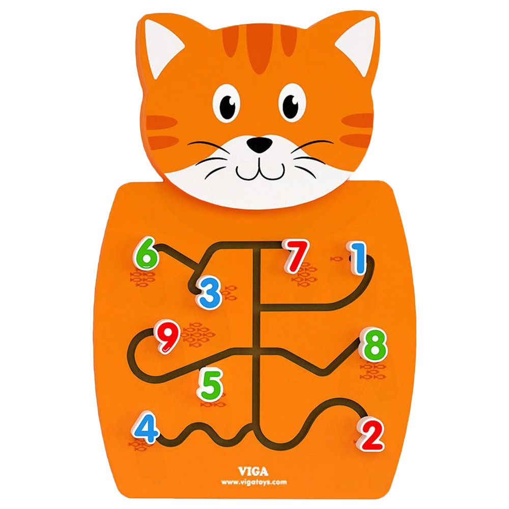 Viga - Animal Wall Toy Panels - Cat Matching Numbers