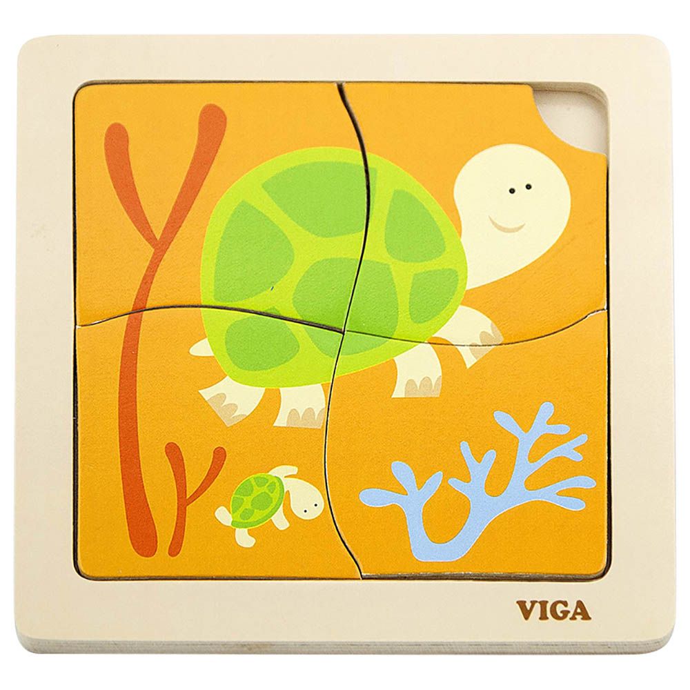 Viga - Handy Flat Puzzle - Turtle 