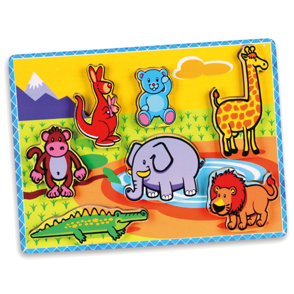 Viga - Extra Thick Wooden Wild Animal Puzzles