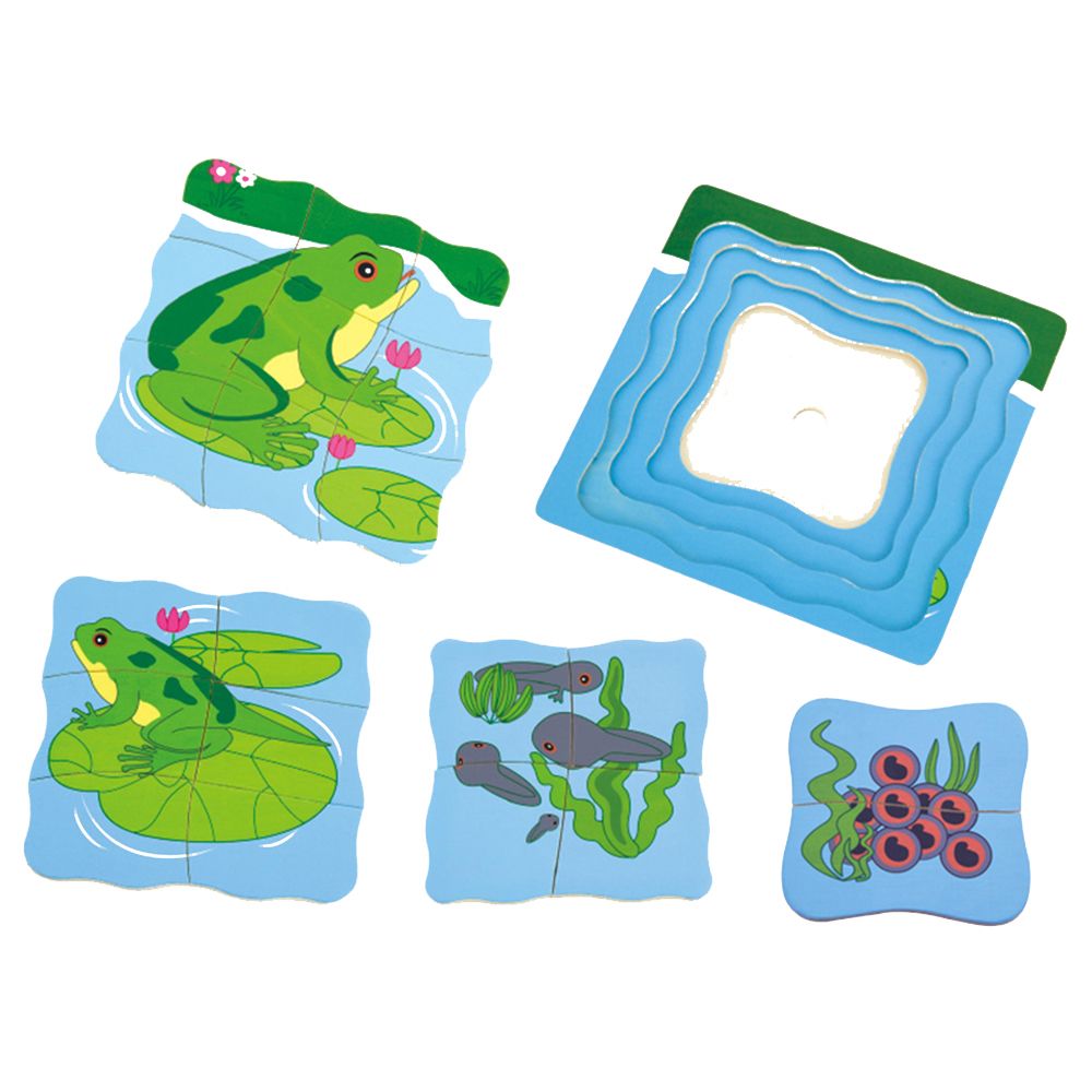 Viga - Grow Up Frog Puzzle - Green