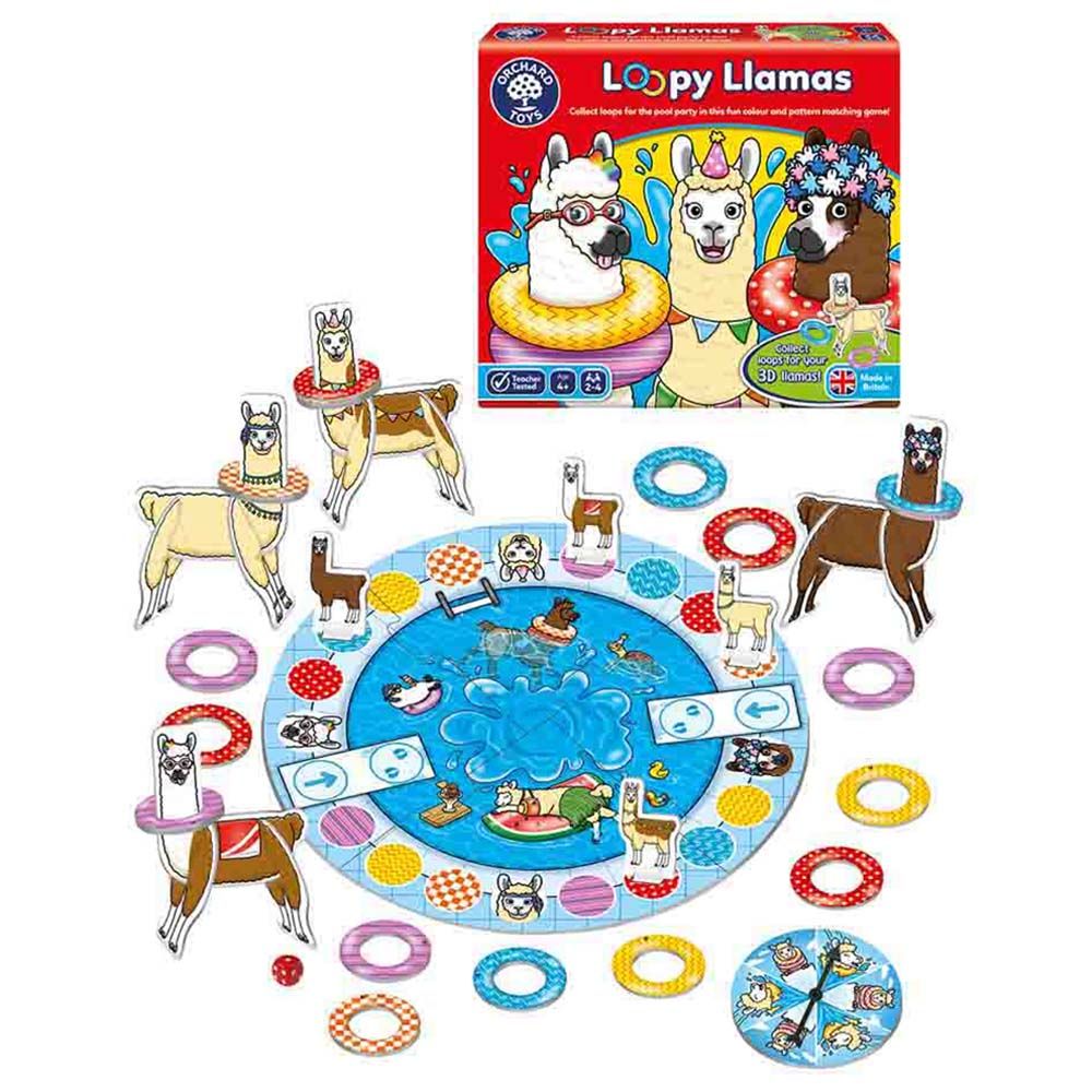 لعبة لوحية Loopy Llamas من Orchard Toys