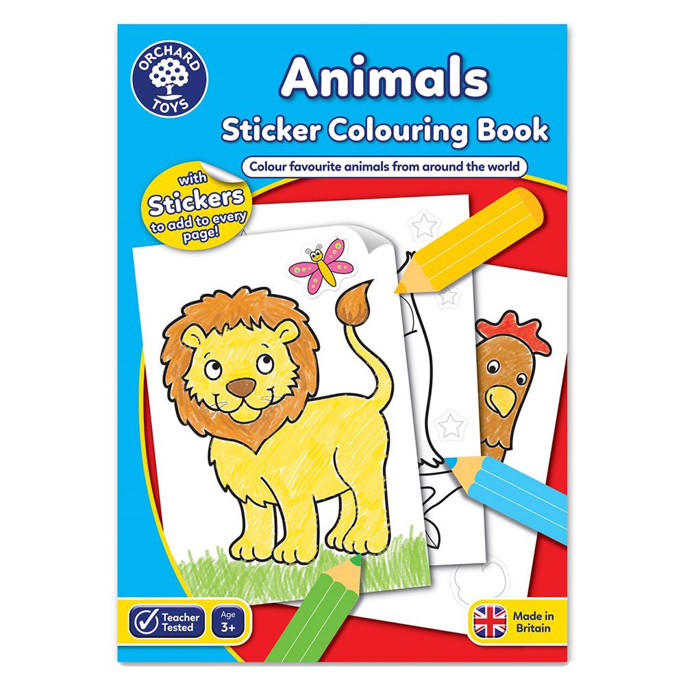 كتاب تلوين الحيوانات Animals Colouring Book من ماركة ألعاب اورشارد