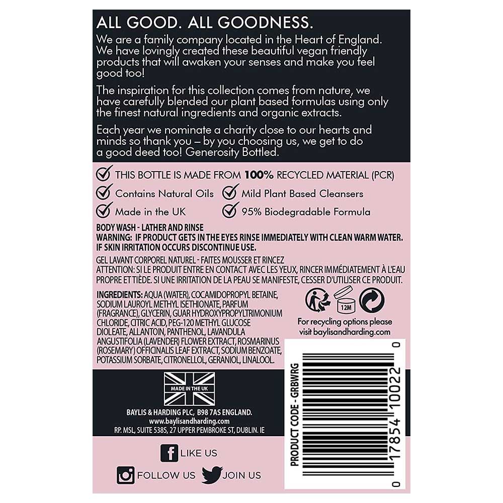 Baylis & Harding - Goodness Rose & Geranium Body Wash - 500ml