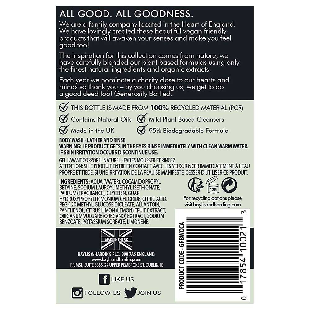 Baylis & Harding - Goodness Oud, Cedar & Amber Body Wash - 500ml