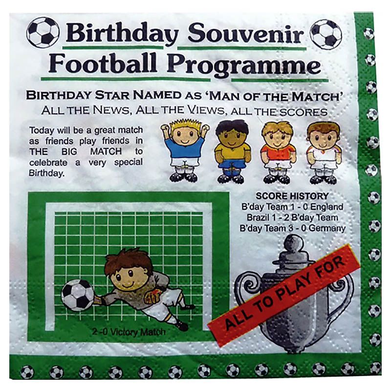 Footballer Party Napkins