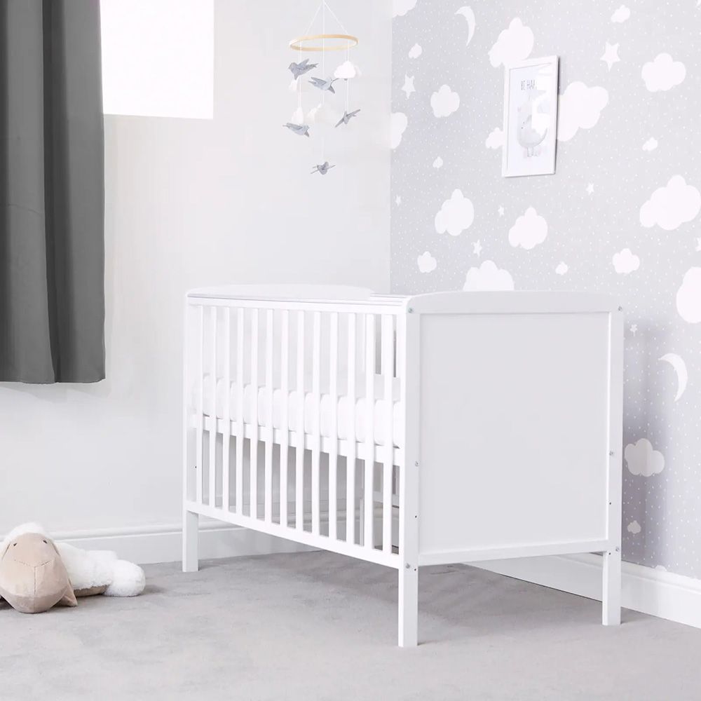 Baby Elegance - Elle Wooden Cot - White