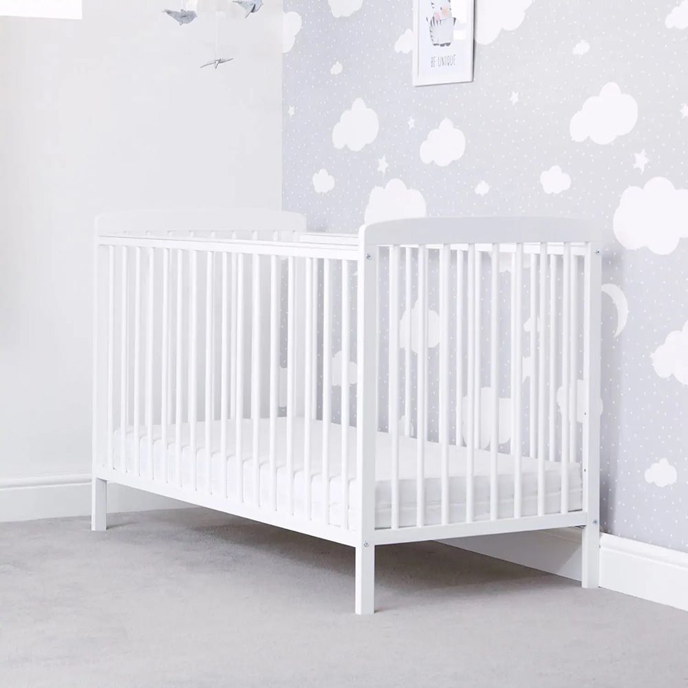 Baby Elegance - Starlight Wooden Cot - White