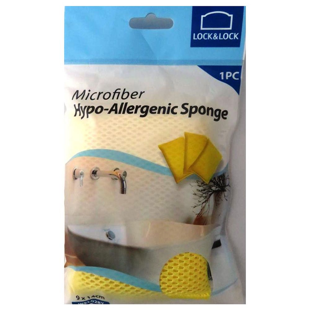 Lock&Lock - Microfiber Hypoallergenic Sponge - Yellow