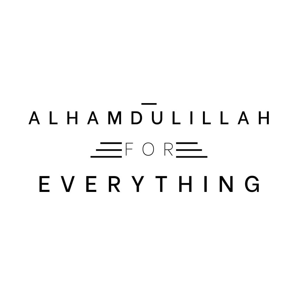 BYFT - Alhamdulillah For Everything Printed Polo T-Shirt - White