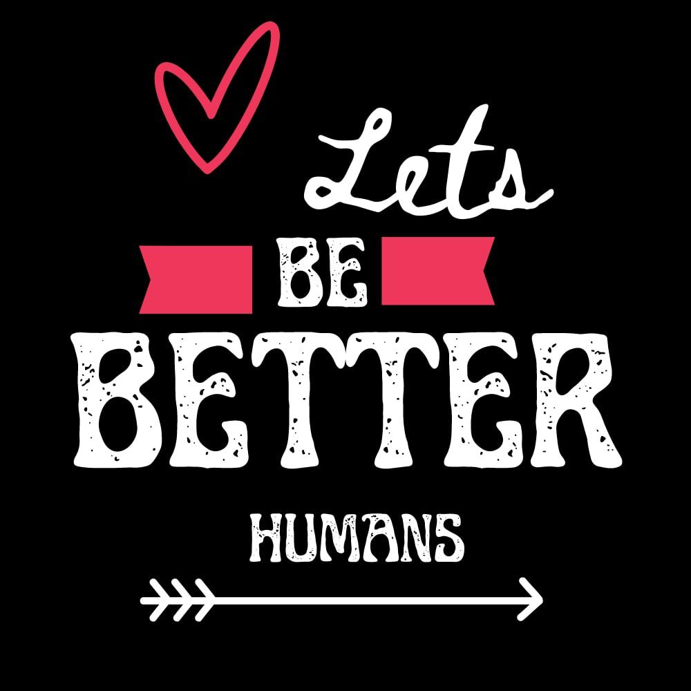 BYFT - Lets Be Better Humans Printed Cotton Polo T-Shirt - Black