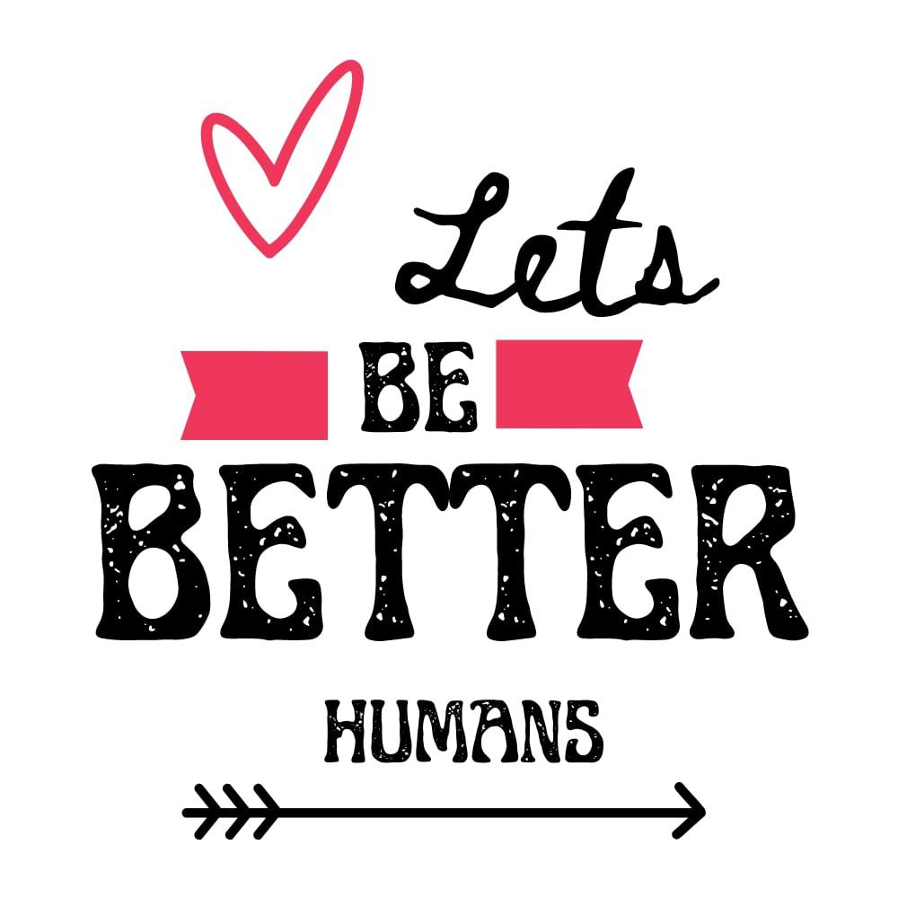 تي شيرت بولو قطني مطبوع عليه عبارة Lets Be Better Humans من BYFT - أبيض