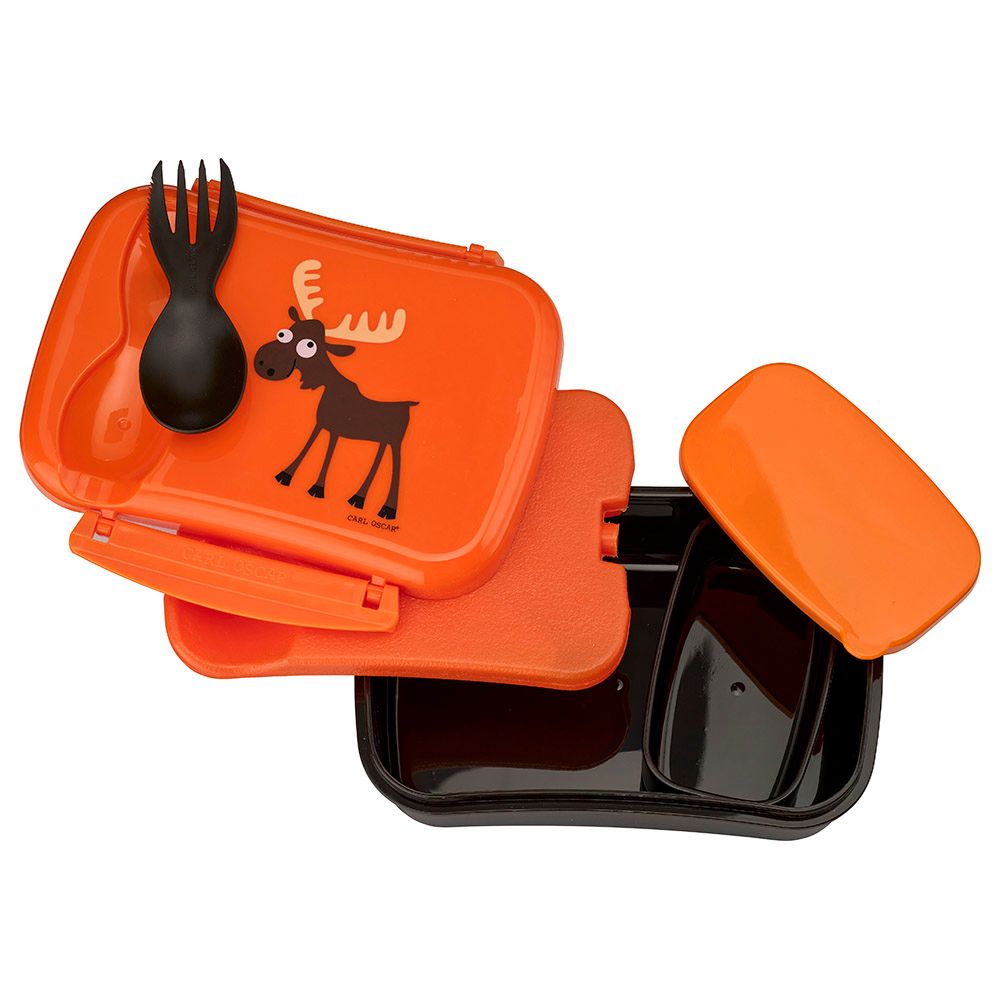 Carl Oscar - Kids Lunch Box With Cooling Pack And Fork - Orange