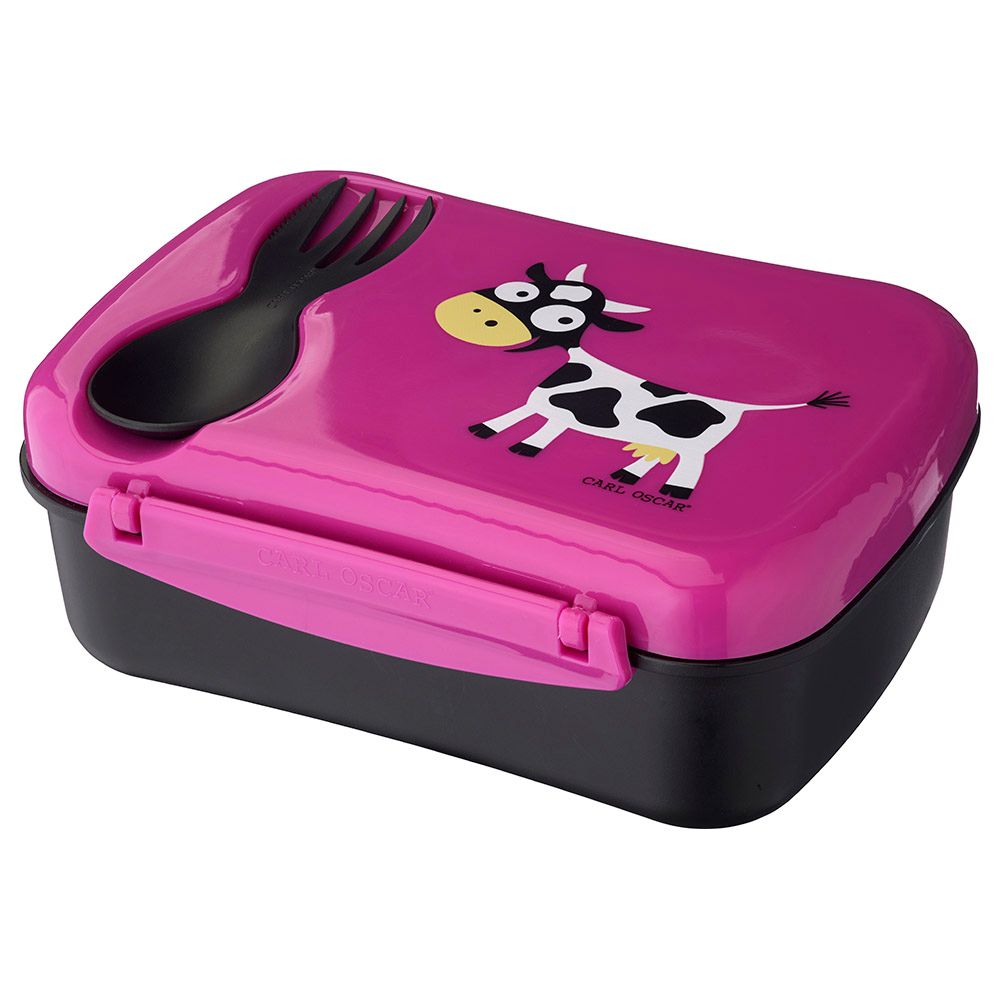 Carl Oscar - Kids Lunch Box With Cooling Pack And Fork - Purple