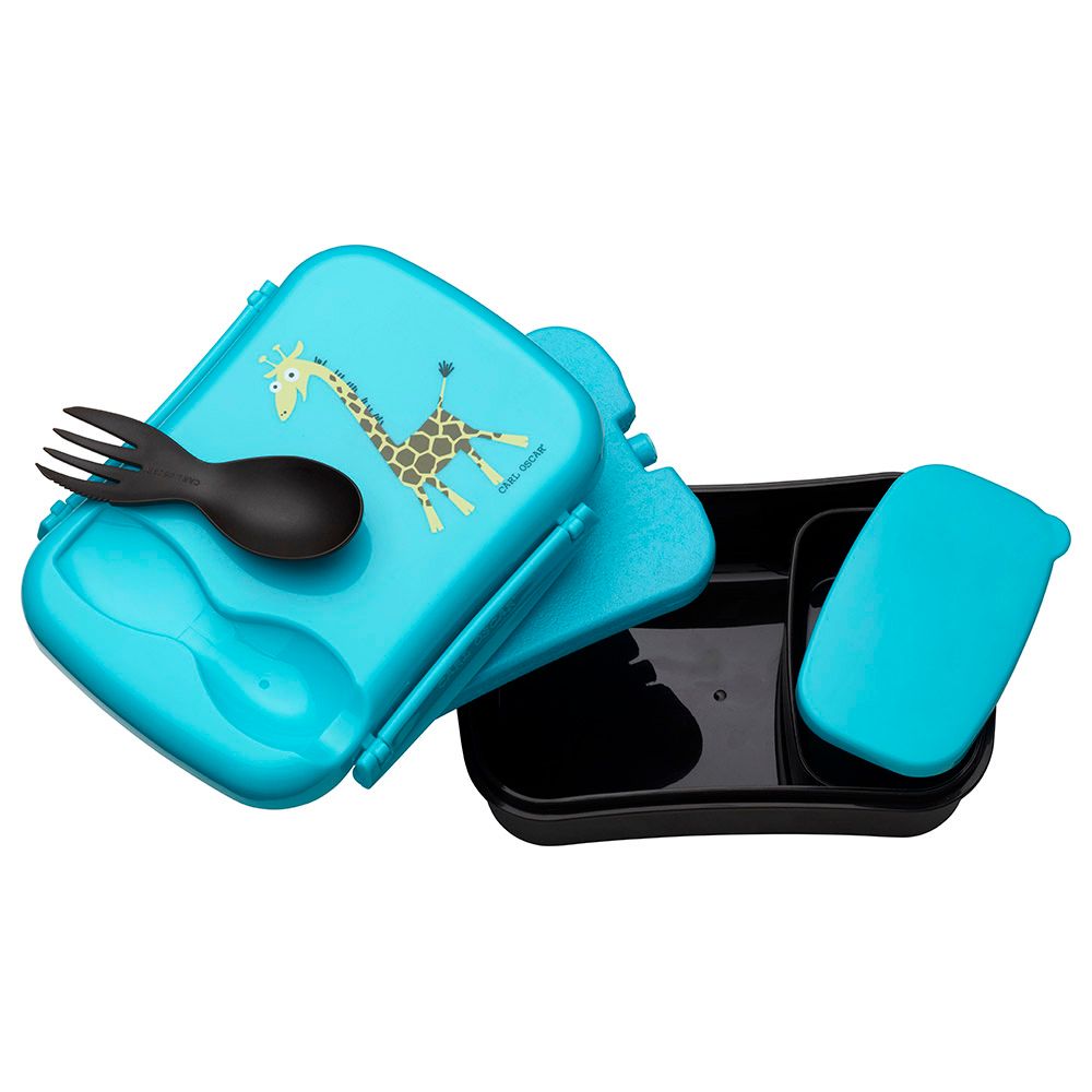 Carl Oscar - Kids Lunch Box With Cooling Pack And Fork - Turquoise