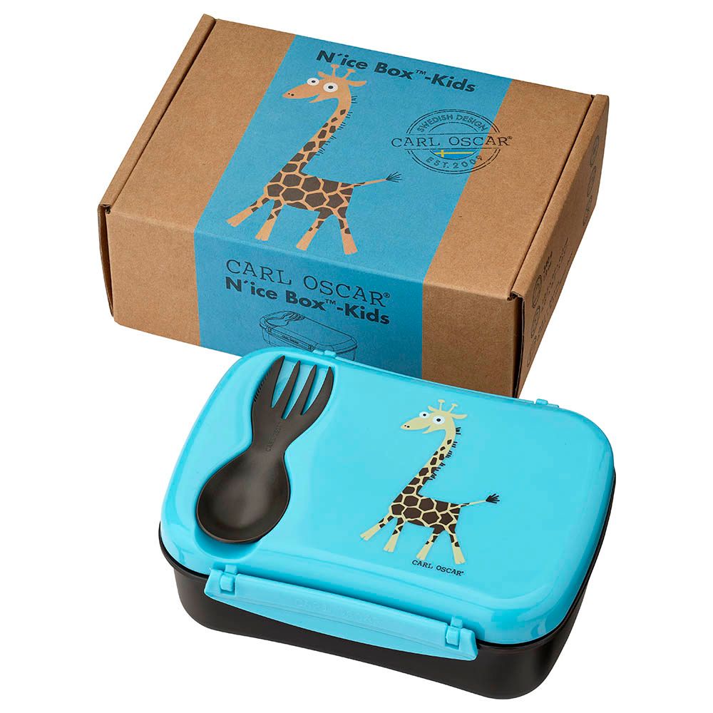 Carl Oscar - Kids Lunch Box With Cooling Pack And Fork - Turquoise