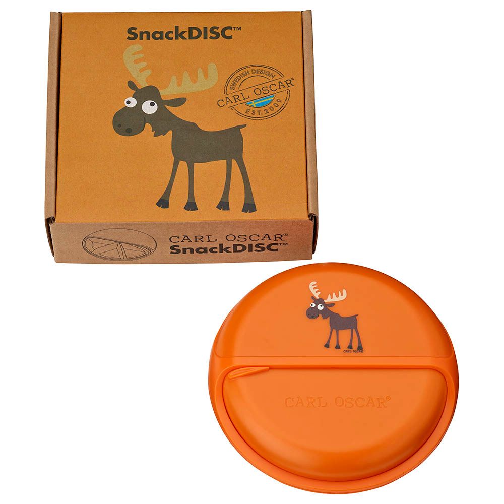 Carl Oscar - 5 Compartments Kids Snack Disc - Orange