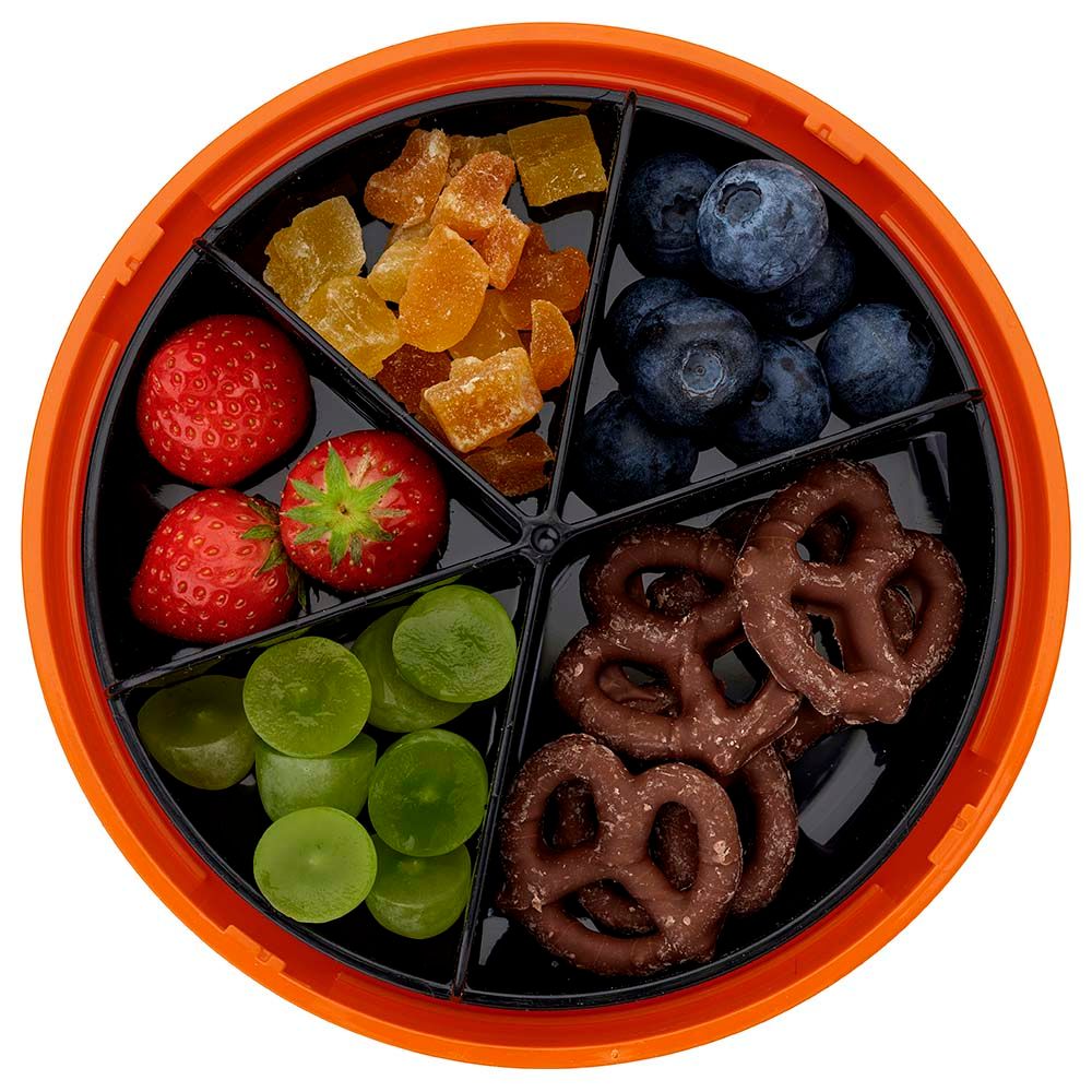 Carl Oscar - 5 Compartments Kids Snack Disc - Orange