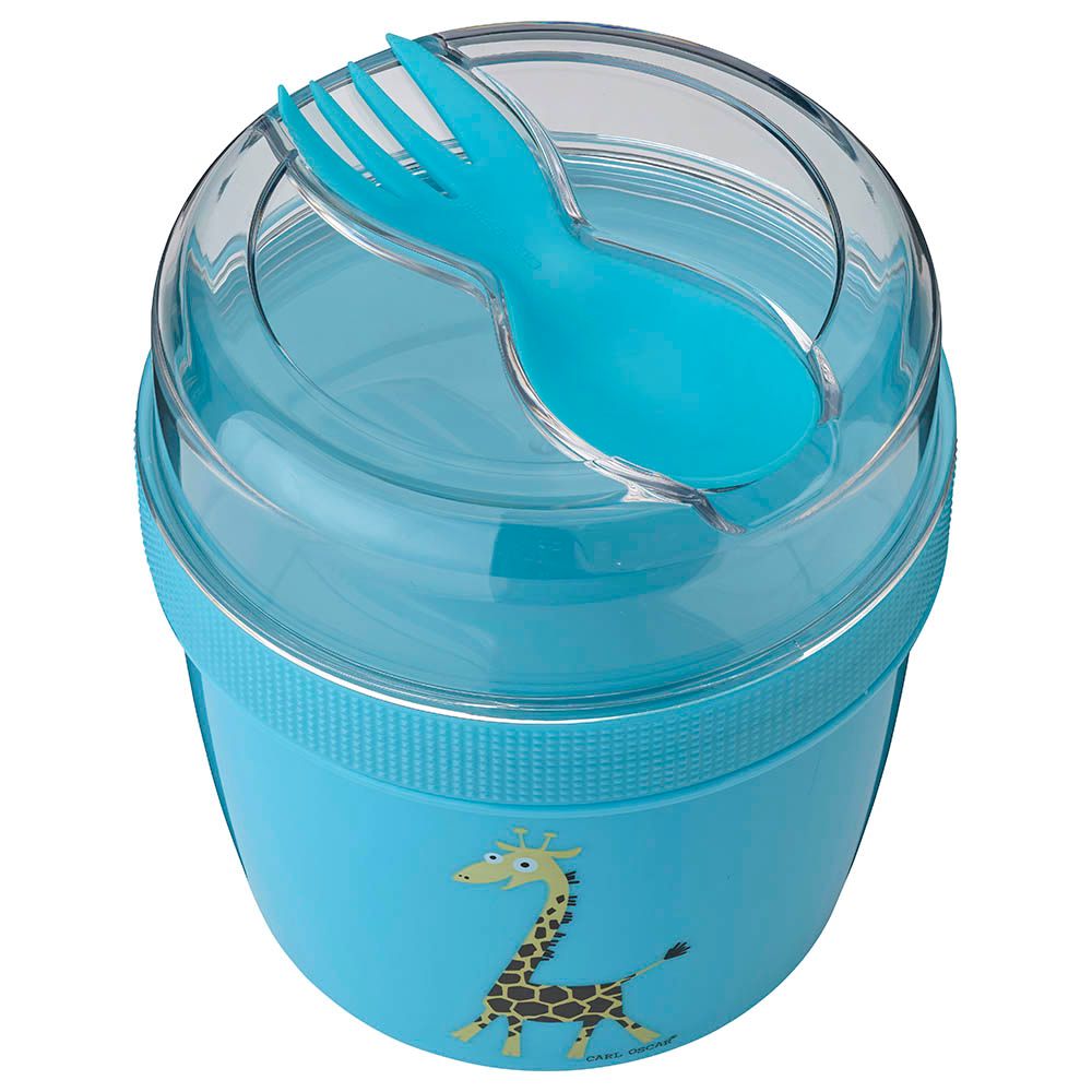 Carl Oscar - Kids Lunch Box With Cooling Disc 0.6L + 0.3L (N'ice Cup) - Turquoise