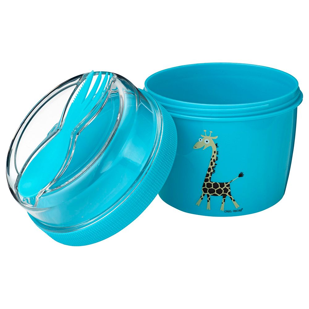 Carl Oscar - Kids Lunch Box With Cooling Disc 0.6L + 0.3L (N'ice Cup) - Turquoise