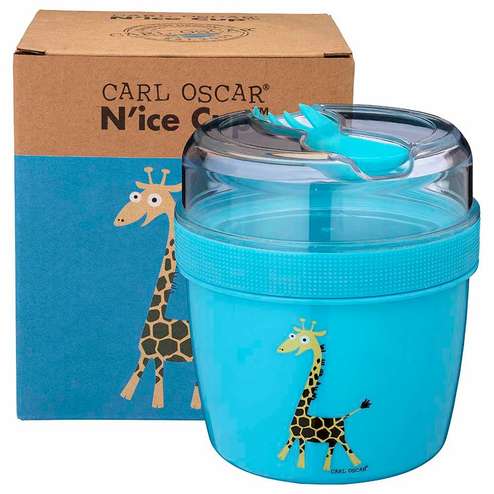 Carl Oscar - Kids Lunch Box With Cooling Disc 0.6L + 0.3L (N'ice Cup) - Turquoise