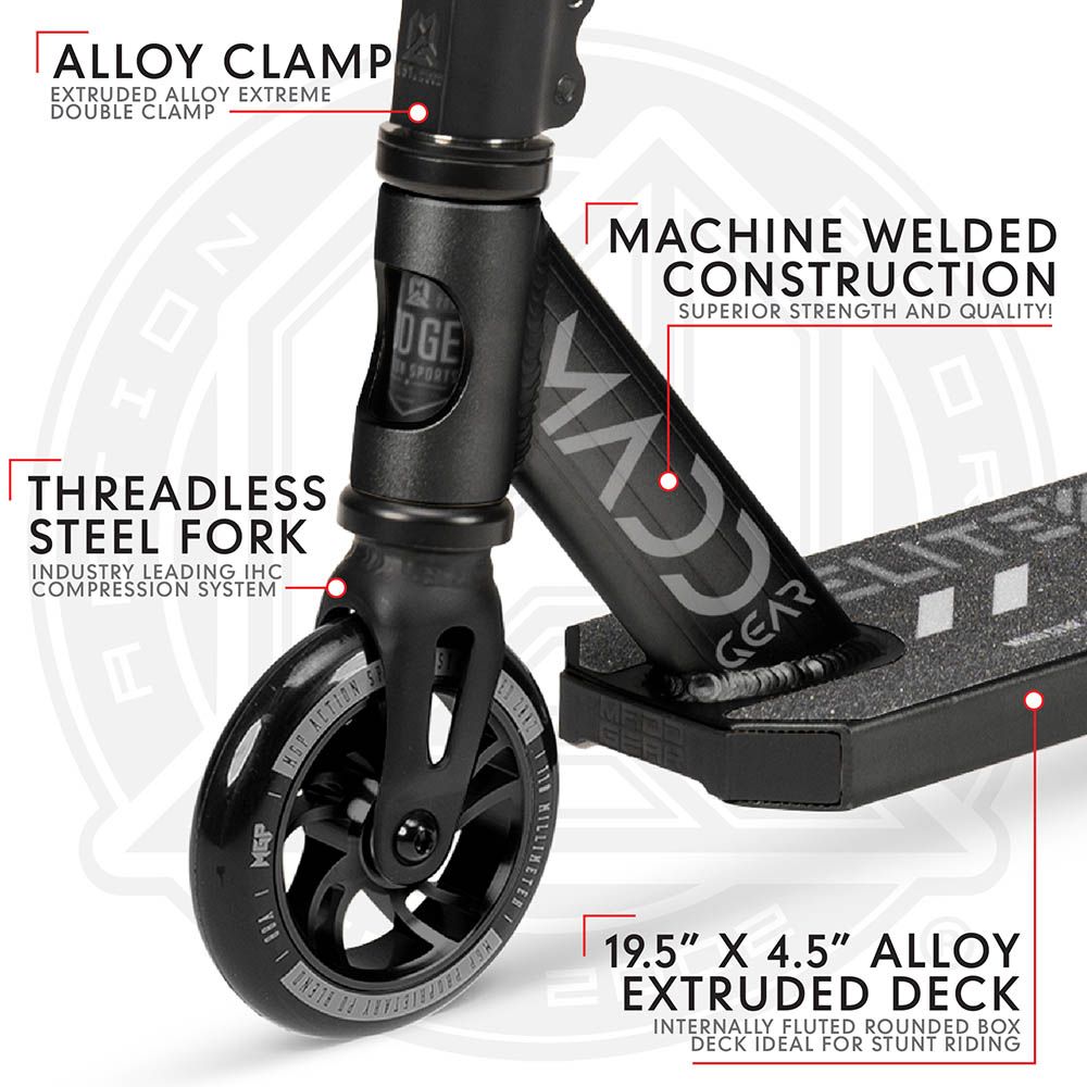 Madd Gear - Carve Elite Stunt Scooter - Black/Grey