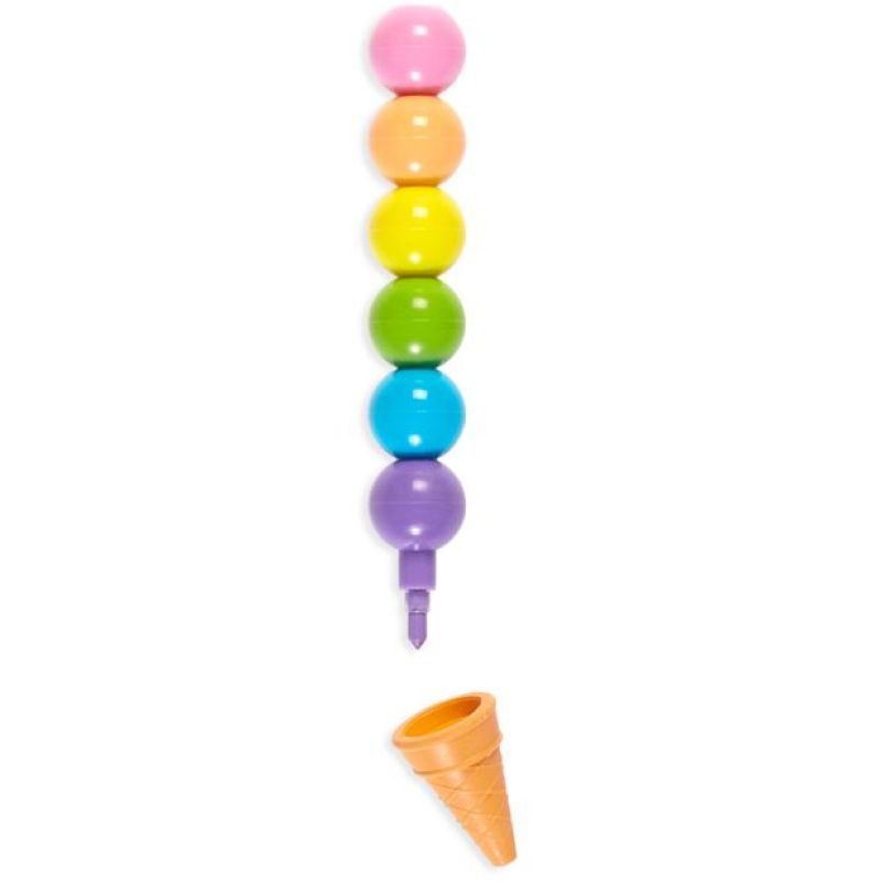 Ooly - Rainbow Scoops Crayons 6pcs with Scented Eraser