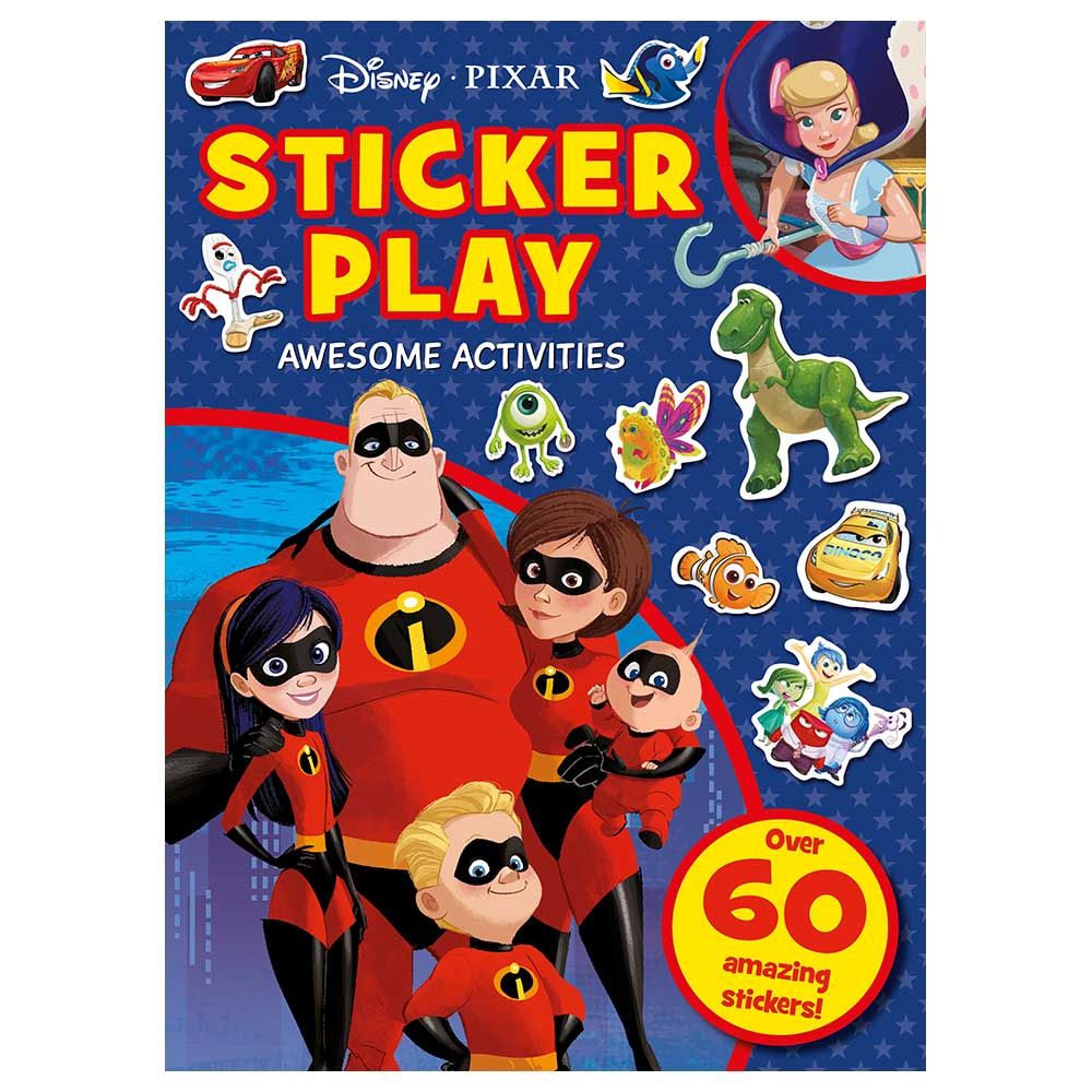 كتاب أنشطة الملصقات Disney Pixar Awesome Activities Play Sticker - 60 ملصق