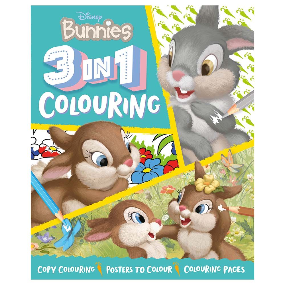 كتاب تلوين Disney Bunnies: 3 In 1 Colouring Book