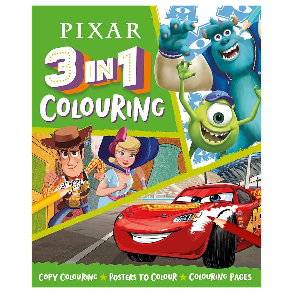 كتاب تلوين Pixar: 3 In 1 Colouring Book