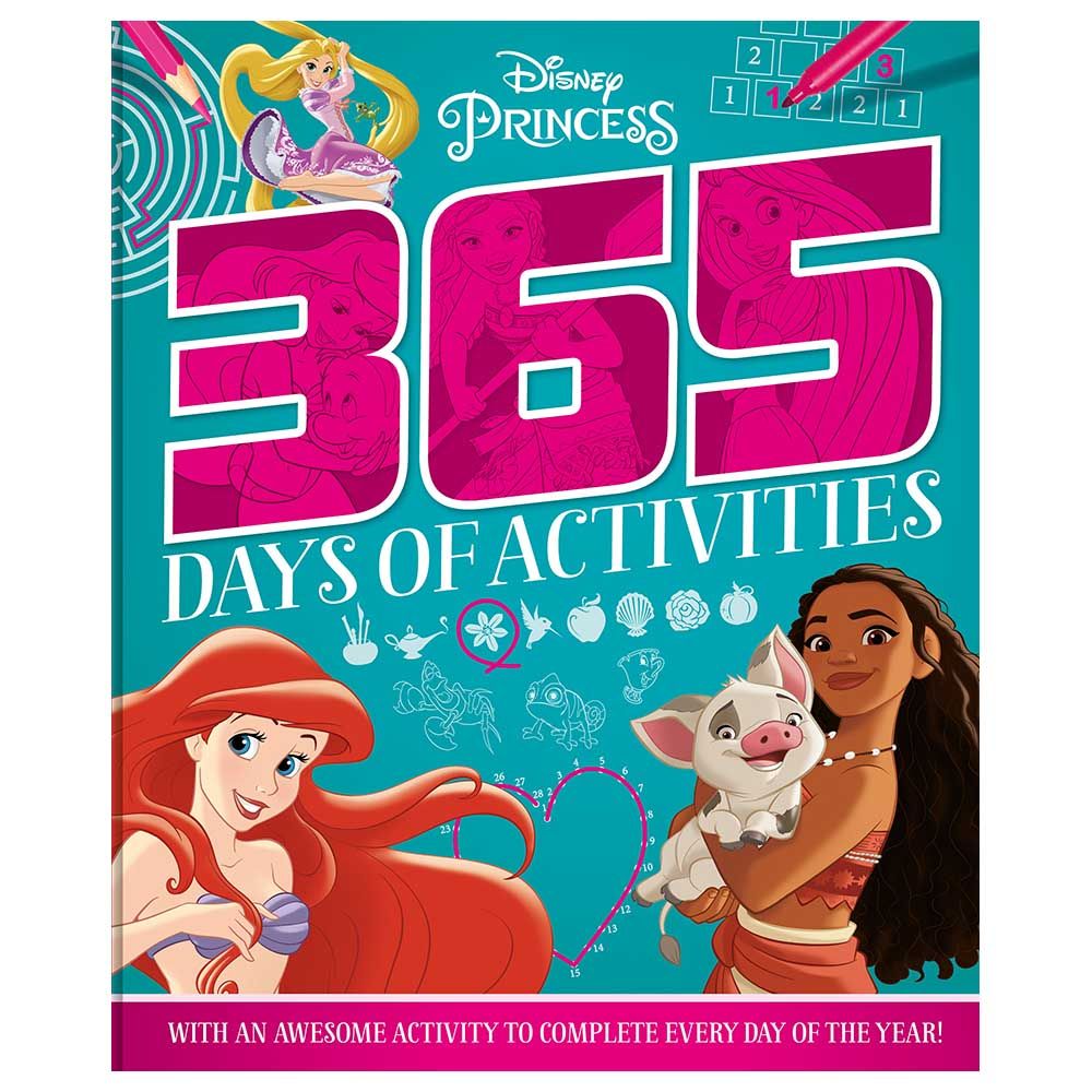 كتاب الأنشطة Disney Princess 365 Puzzles & Activities Book