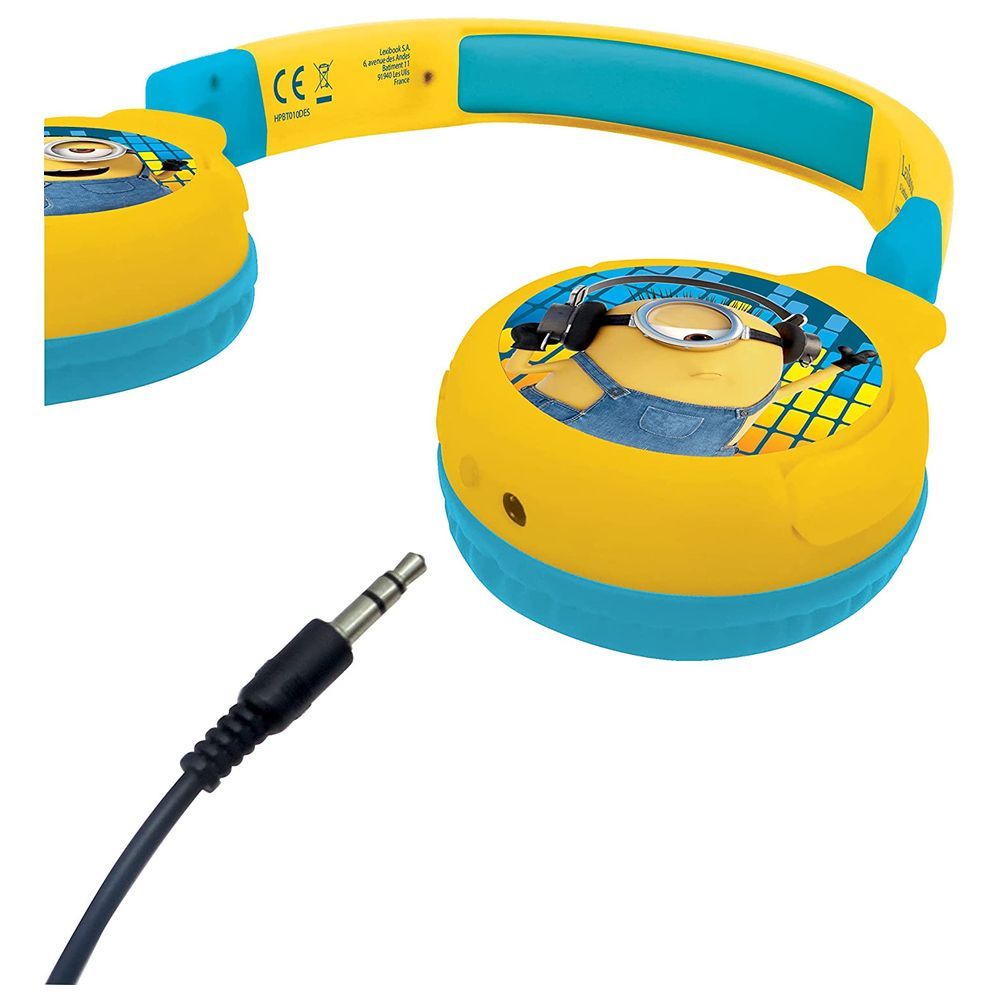 Lexibook - 2-In-1 Bluetooth/Wired - Foldable Headphones W/ Kids Safe Volume - The Minions