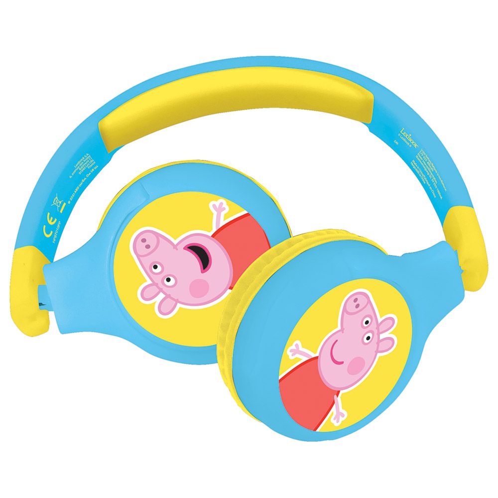 Lexibook - Peppa Pig 2-in-1 Bluetooth & Wired Foldable Headphone