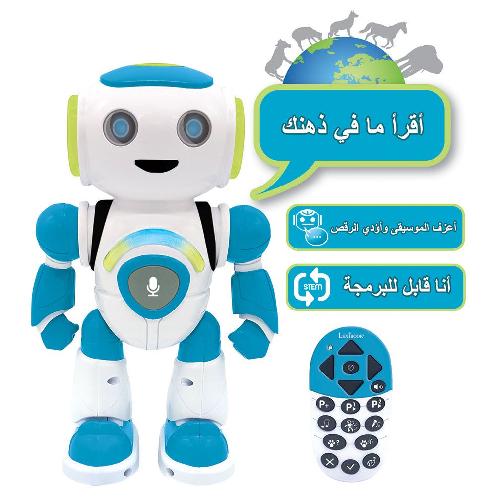 Lexibook - Powerman Jr. Stem Robot مع اختبار - اللغة العربية