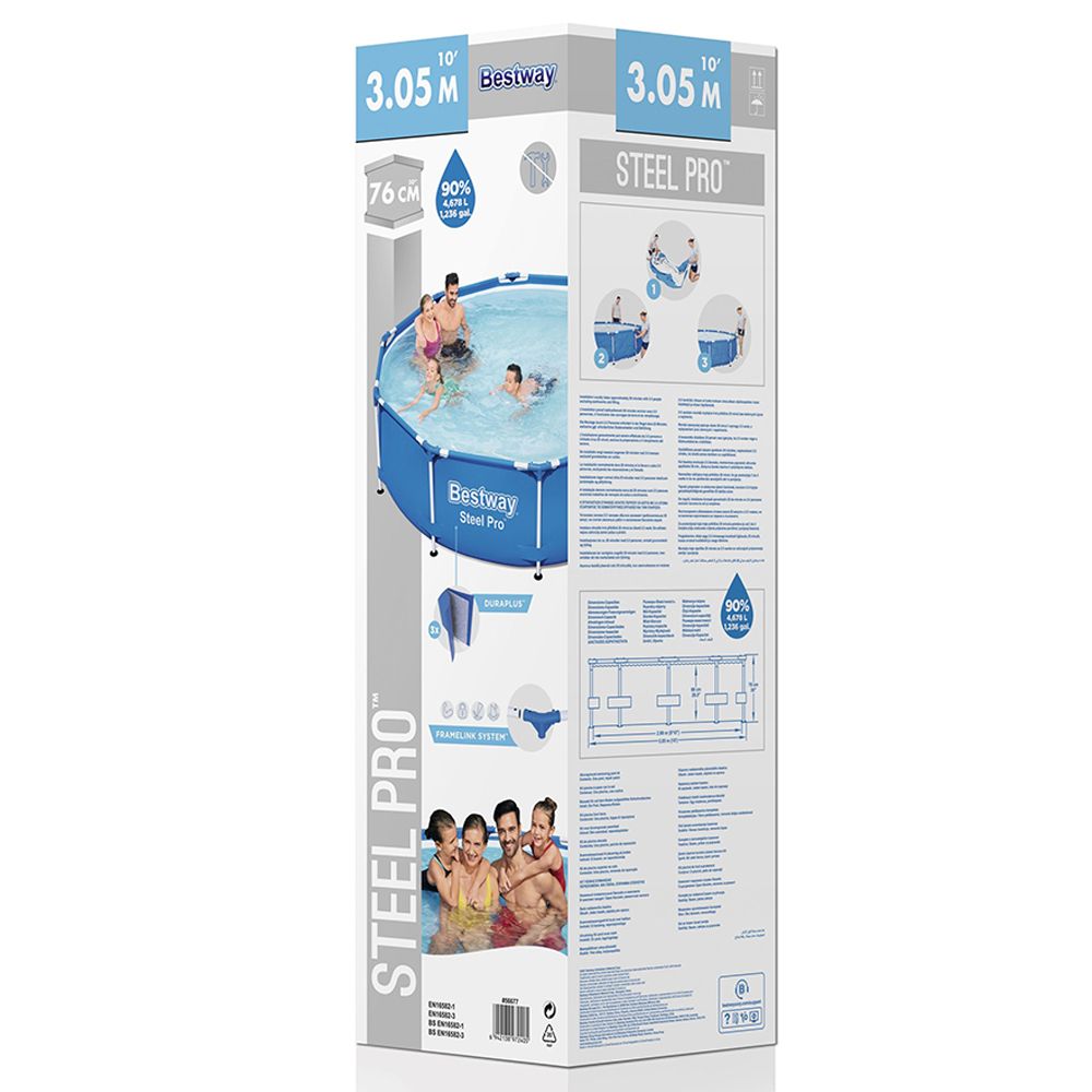 Bestway - Steel Pro Pool Round Pool Set 305x76cm - Blue