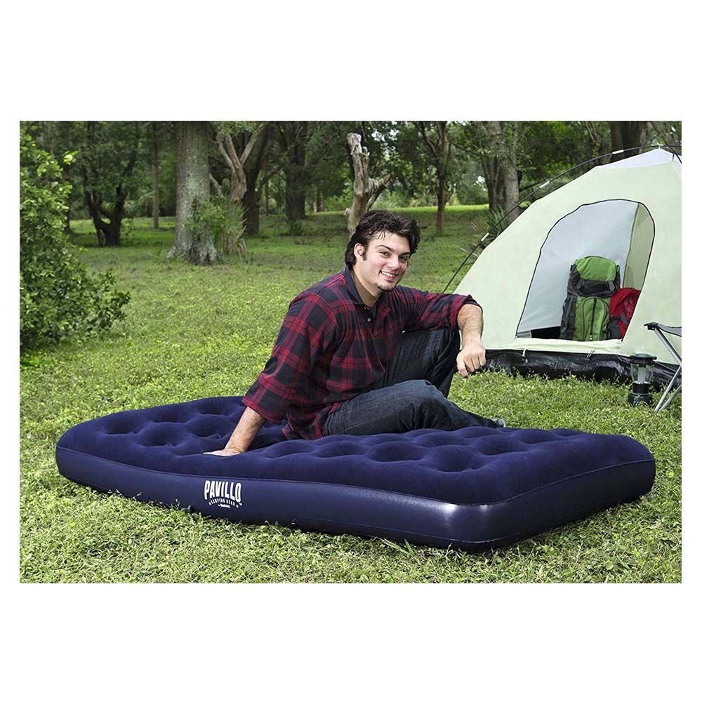 Bestway - Flocked Twin Air Bed - Blue