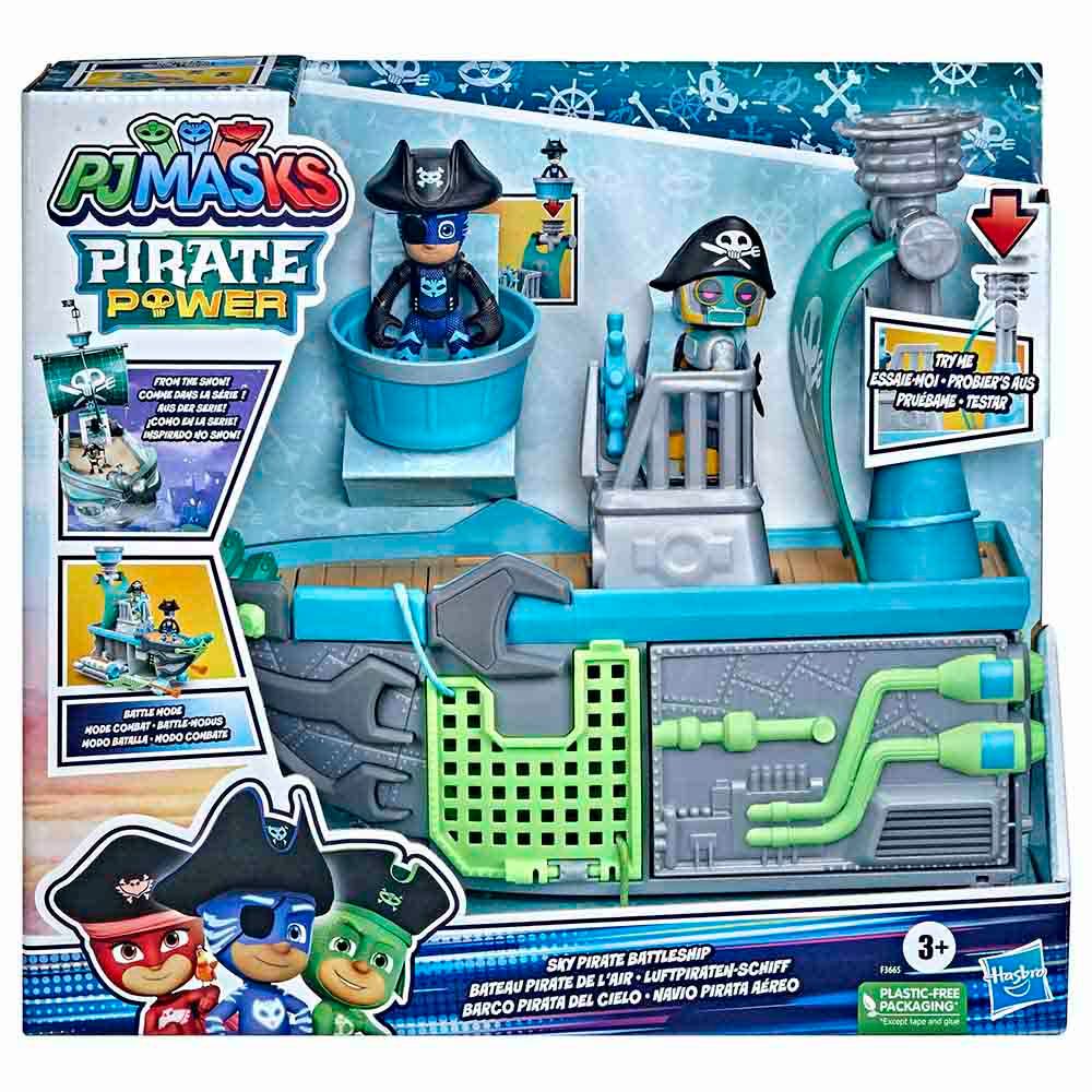 Pj Masks - Sky Pirate Battleship Vehicle Playset w/ 2 Action Figures