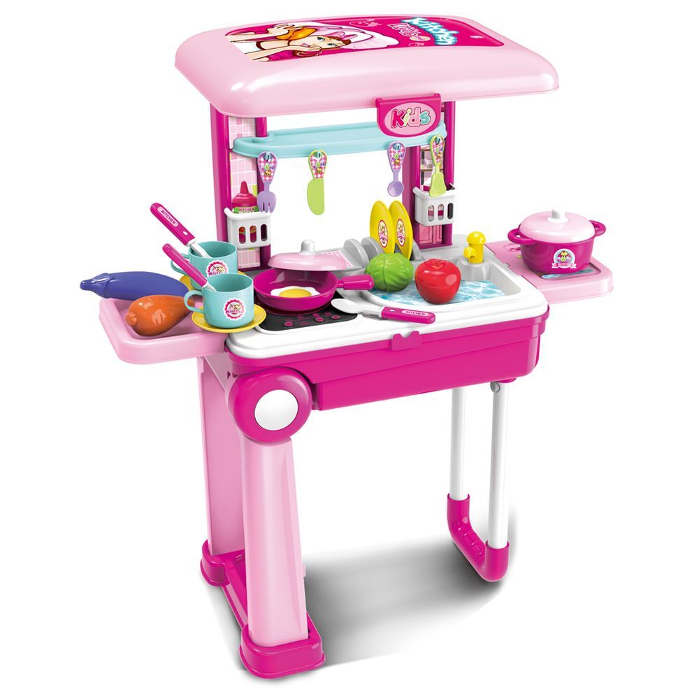 Xiong Cheng - Little Chef Set W/ Trolley - Pink