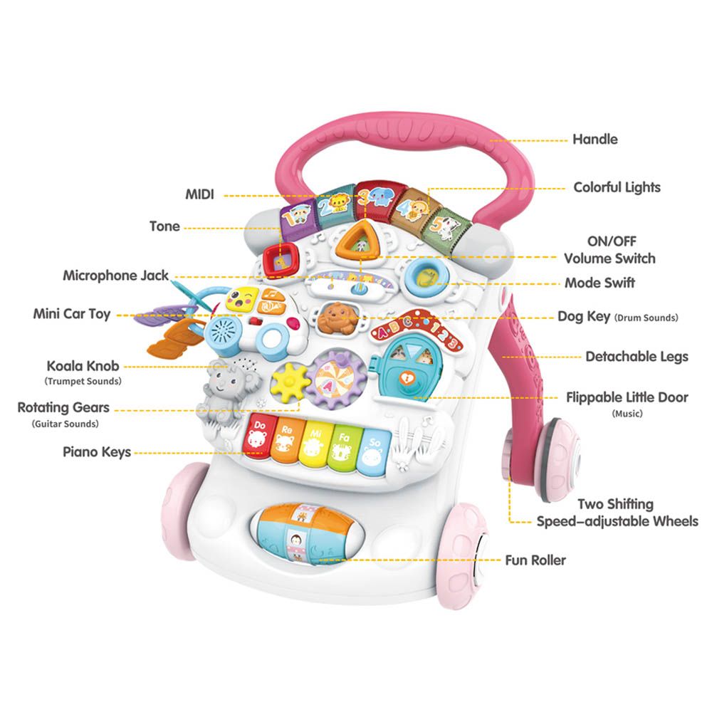 Stem - 3-In-1 Multifunctional Baby Walker w/ USB Mode - Color May Vary