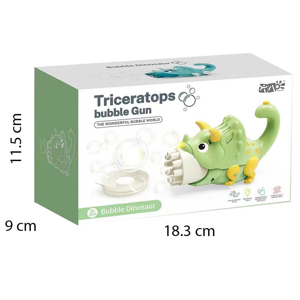 Stem - Triceratops Bubble Gun - Color May Vary