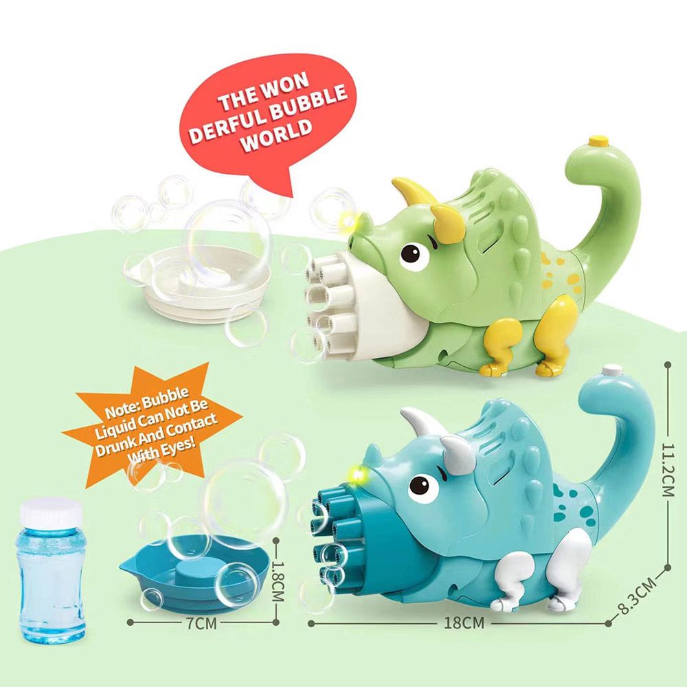 Stem - Triceratops Bubble Gun - Color May Vary