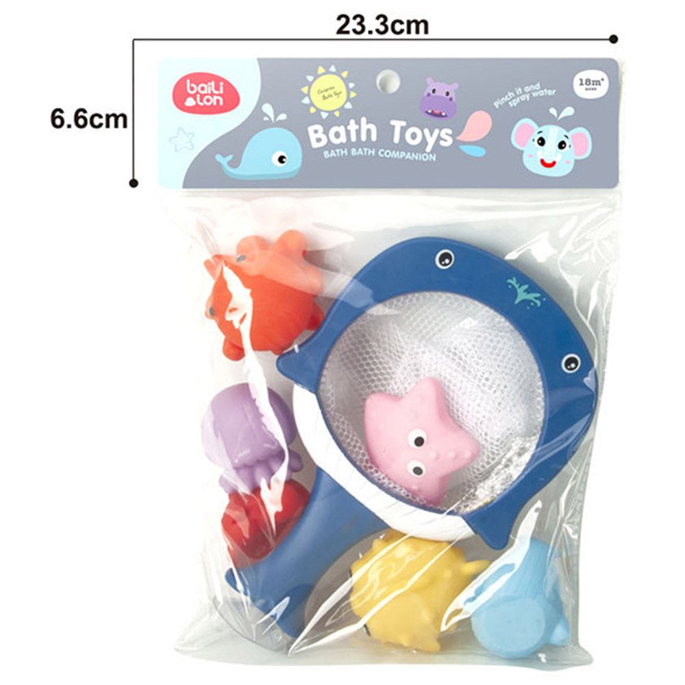 Baili Lon - Bath Net w/ 6 Cute Animals - Assorted 1pc