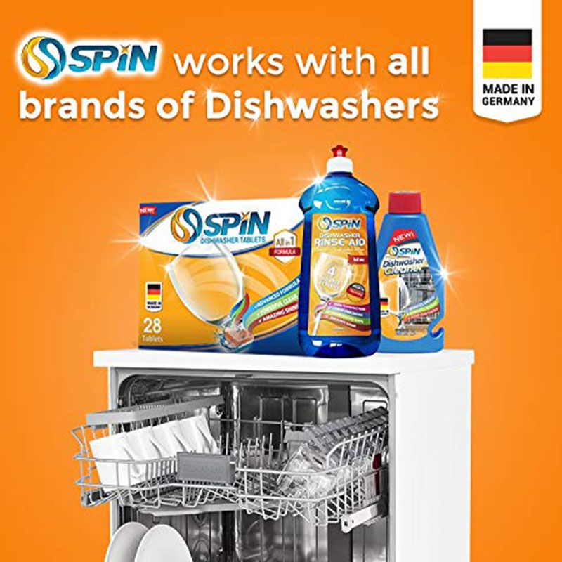 ORO Dishwasher Detergent With 14 Pcs Spin Dishwasher Tablets