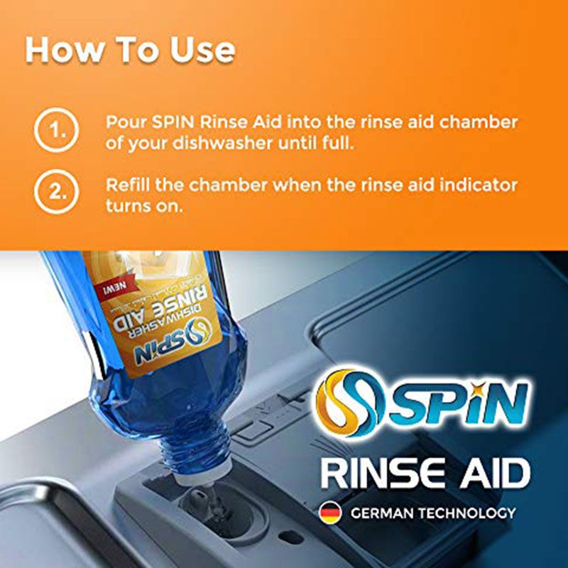 Spin & ORO -Twin Pack - Dish Washer Rinse Aid & Salt