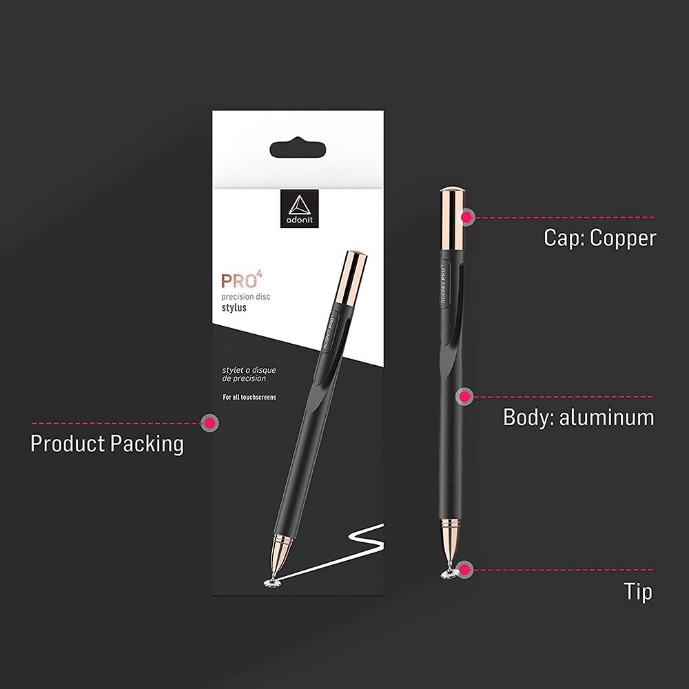 Adonit - Jot Pro 4.0 Fine Point Precision Stylus - Black