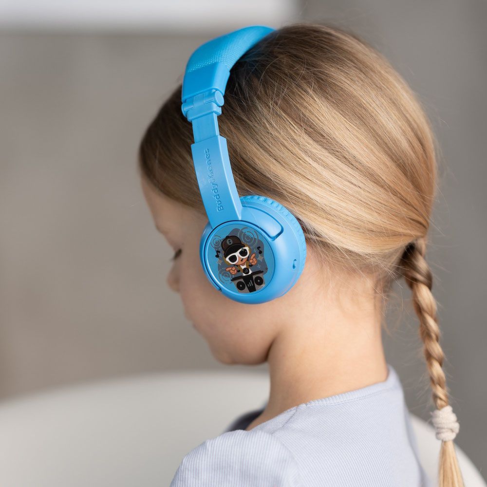 BuddyPhones - Play Plus Bluetooth Headphones - Cool Blue